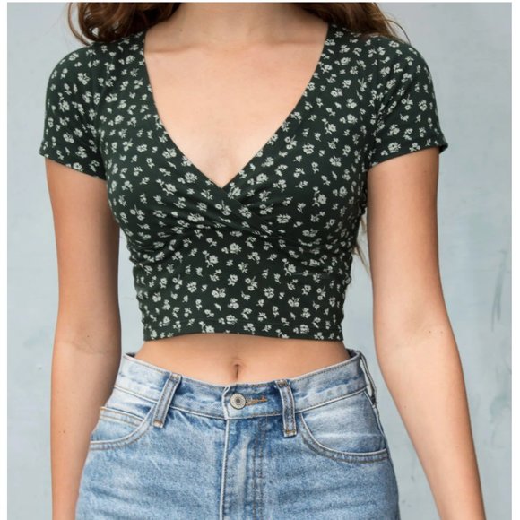Brandy Melville Green Amara Top One Size - Picture 1 of 6